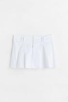 H & M - Pleated Skirt - White