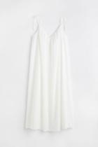 H & M - Cotton Voile A-line Dress - White