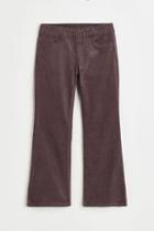 H & M - Flared Corduroy Pants - Red