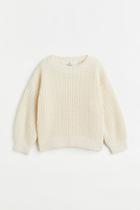 H & M - Knit Chenille Sweater - Beige