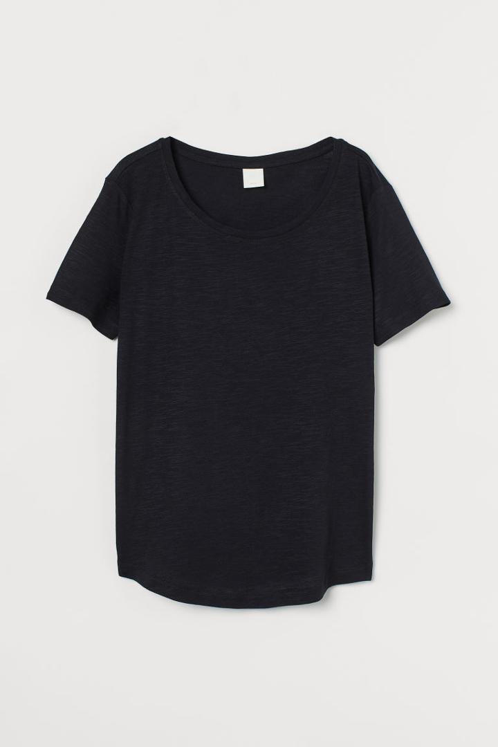 H & M - Modal-blend T-shirt - Black