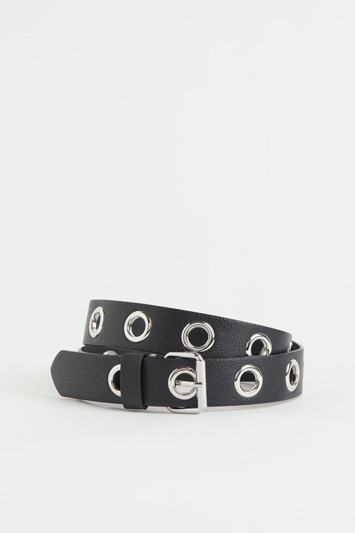 H & M - Grommet-detail Belt - Black