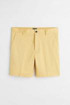 H & M - Regular Fit Chino Shorts - Yellow