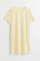 H & M - Terry T-shirt Dress - Yellow