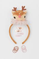 H & M - Hair Set With Hairband - Pink
