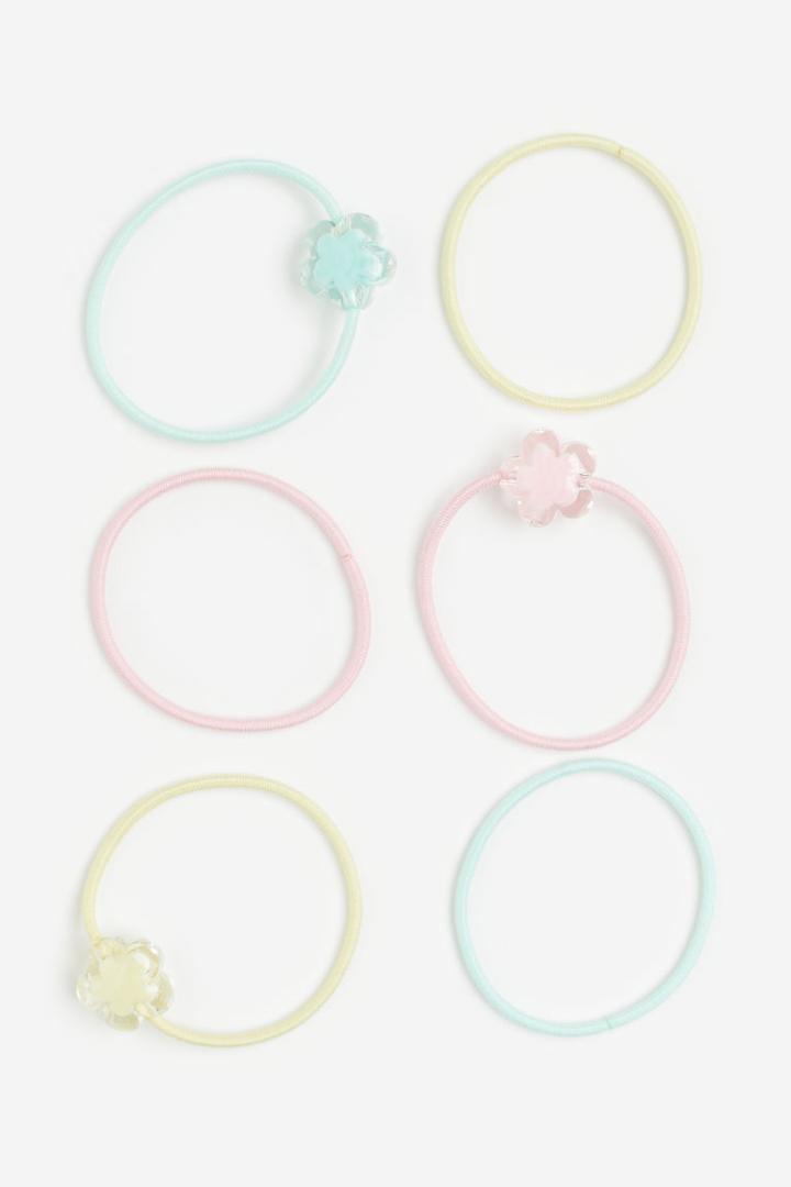 H & M - 6-pack Hair Elastics - Pink