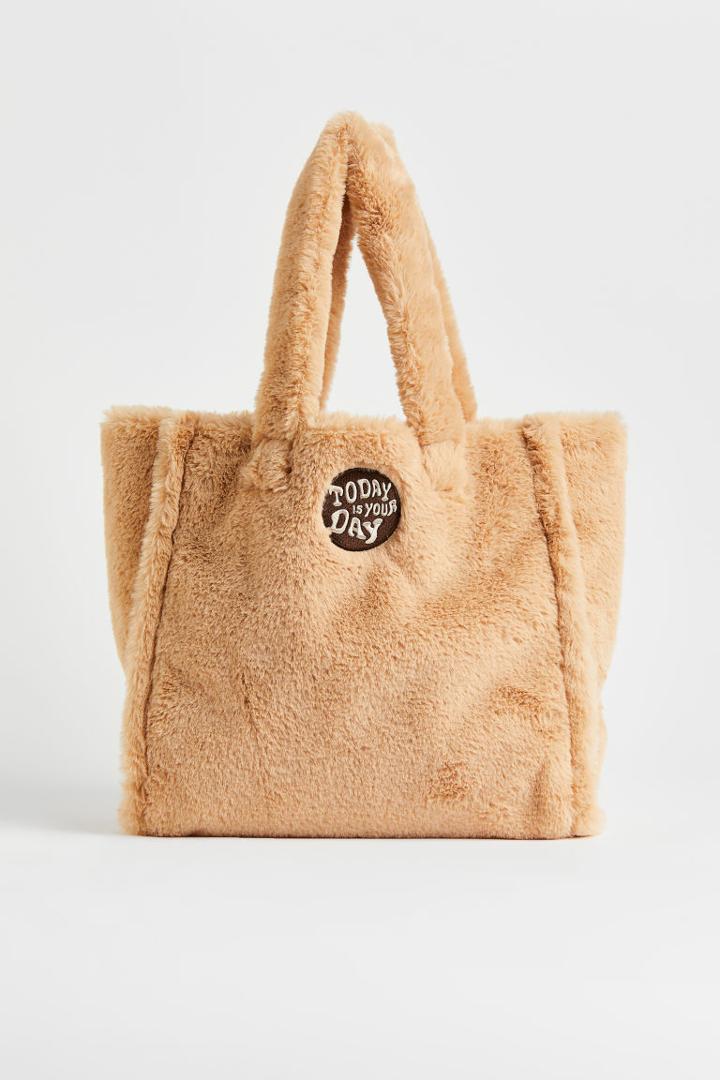 H & M - Fleece Shopper - Beige