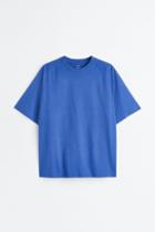 H & M - Oversized Fit Cotton T-shirt - Blue
