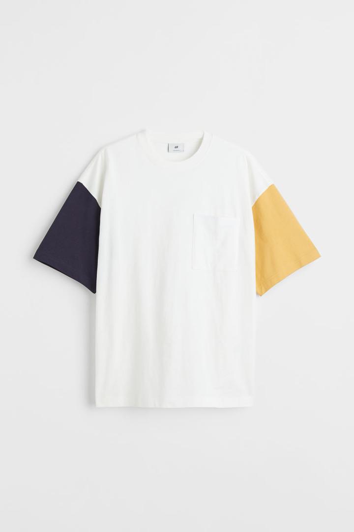 H & M - Oversized Fit Cotton T-shirt - White