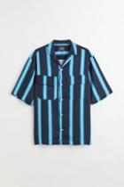 H & M - Lyocell Resort Shirt - Blue