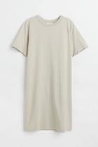 H & M - Cotton T-shirt Dress - Brown