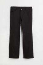 H & M - H & M+ Low Waist Flared Twill Pants - Black