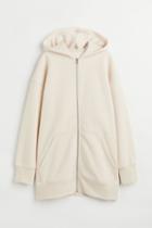 H & M - Oversized Hooded Jacket - Beige