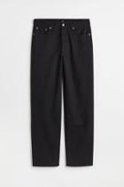 H & M - Loose Fit 5-pocket Twill Pants - Black