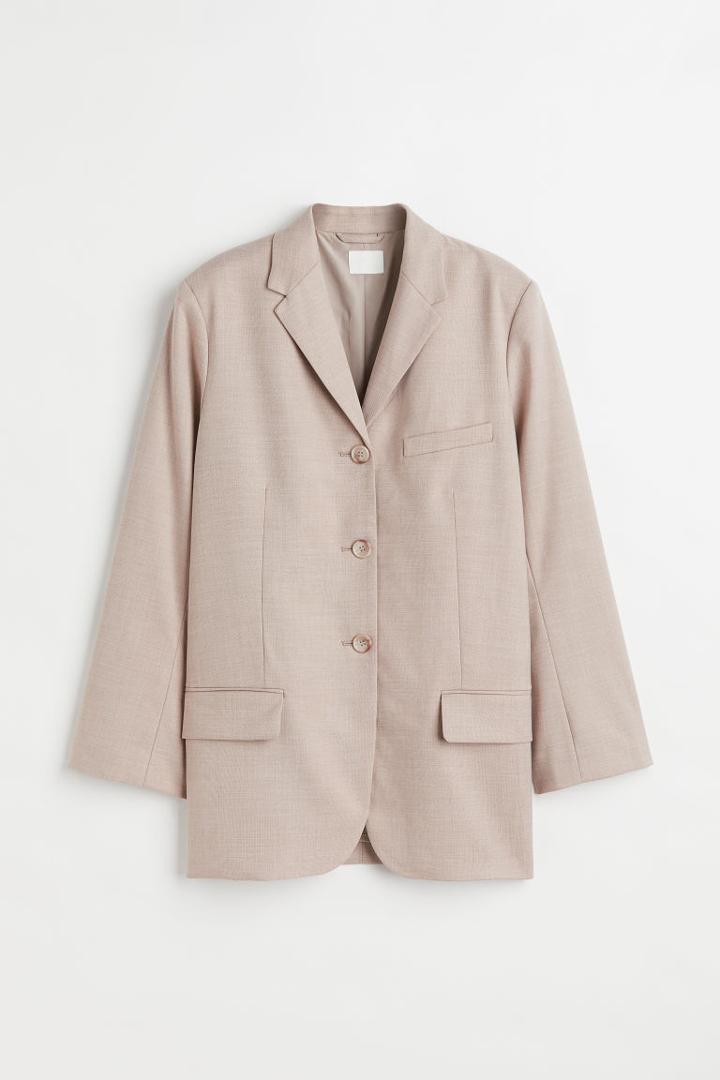 H & M - Single-breasted Jacket - Beige