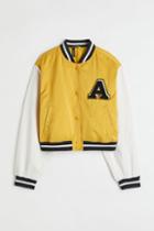 H & M - Color-block Baseball Jacket - Yellow