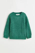 H & M - Knit Chenille Sweater - Green