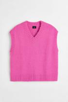 H & M - Relaxed Fit Sweater Vest - Pink