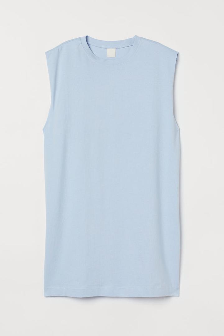 H & M - Sleeveless Jersey Dress - Blue