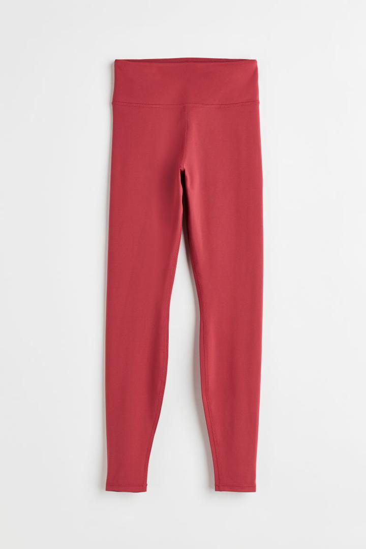 H & M - Super Soft Sports Leggings - Red