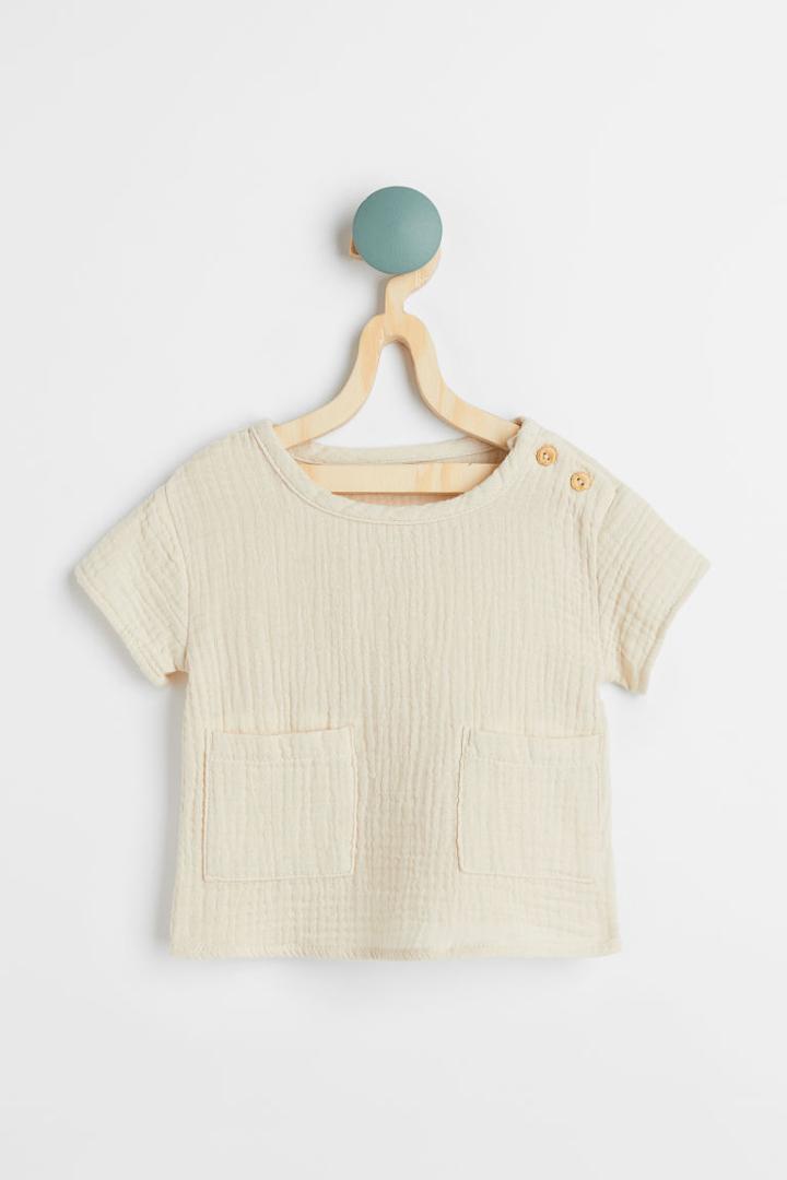 H & M - Double-weave Shirt - Beige