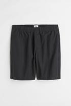 H & M - Relaxed Fit Cotton Shorts - Black