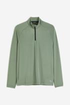 H & M - Long-sleeved Sports Shirt - Green