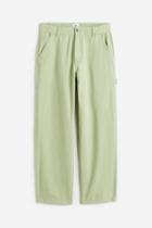 H & M - Relaxed Fit Work Pants - Green