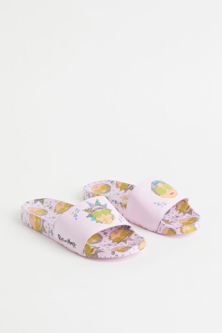 H & M - Printed Pool Shoes - Purple