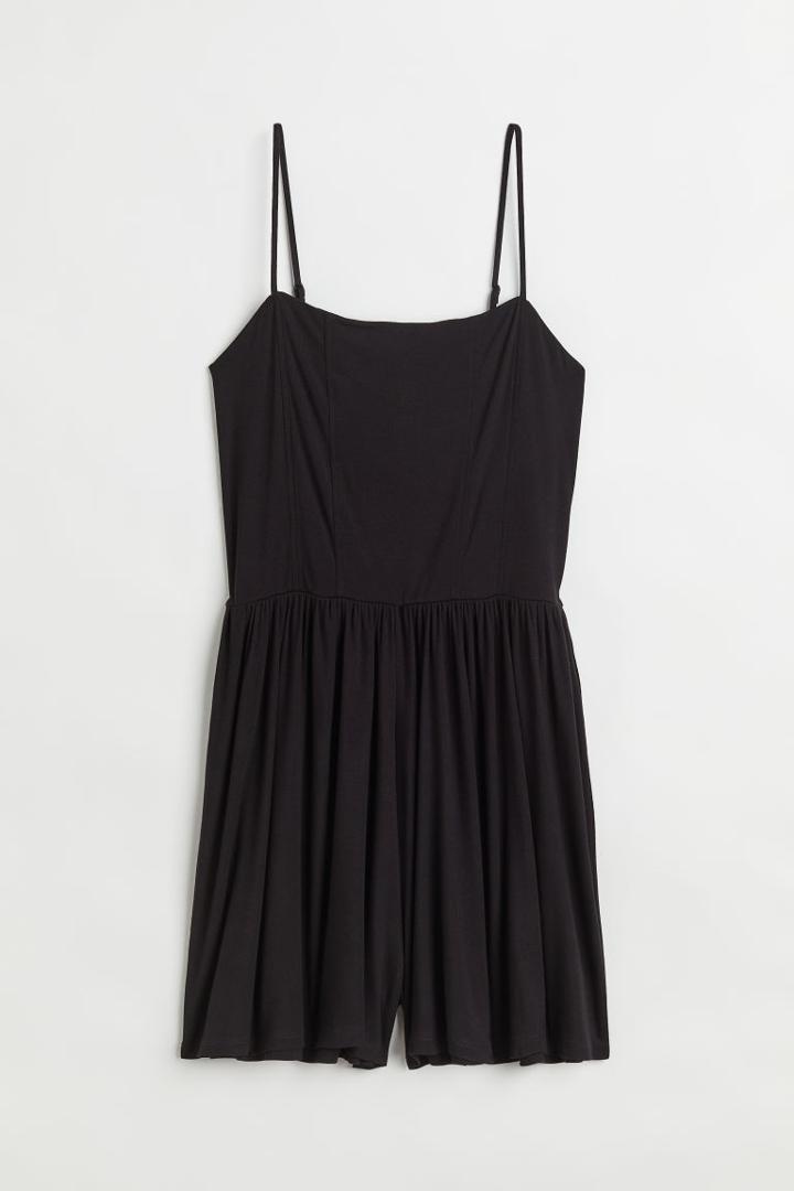 H & M - Jersey Romper - Black