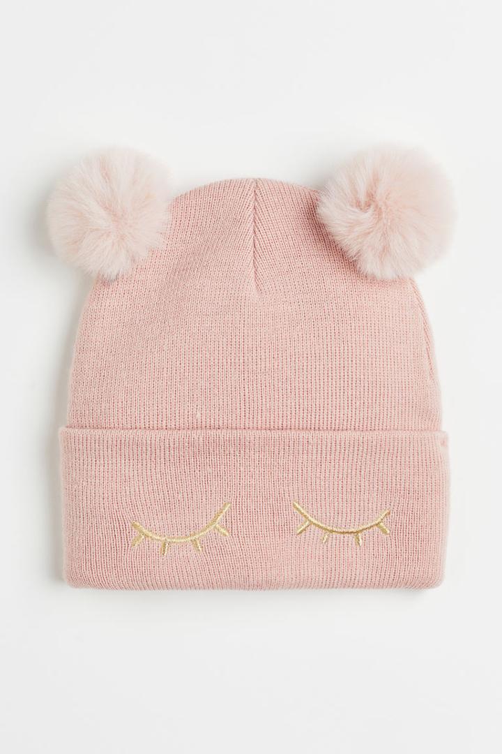H & M - Pompom Hat - Pink