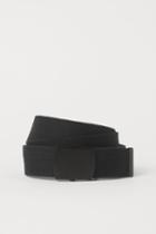 H & M - Fabric Belt - Black
