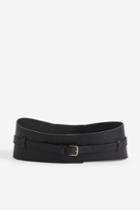 H & M - Wide Waist Belt - Black