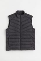 H & M - Regular Fit Padded Vest - Black