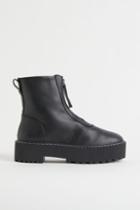 H & M - Chunky Zip-front Boots - Black