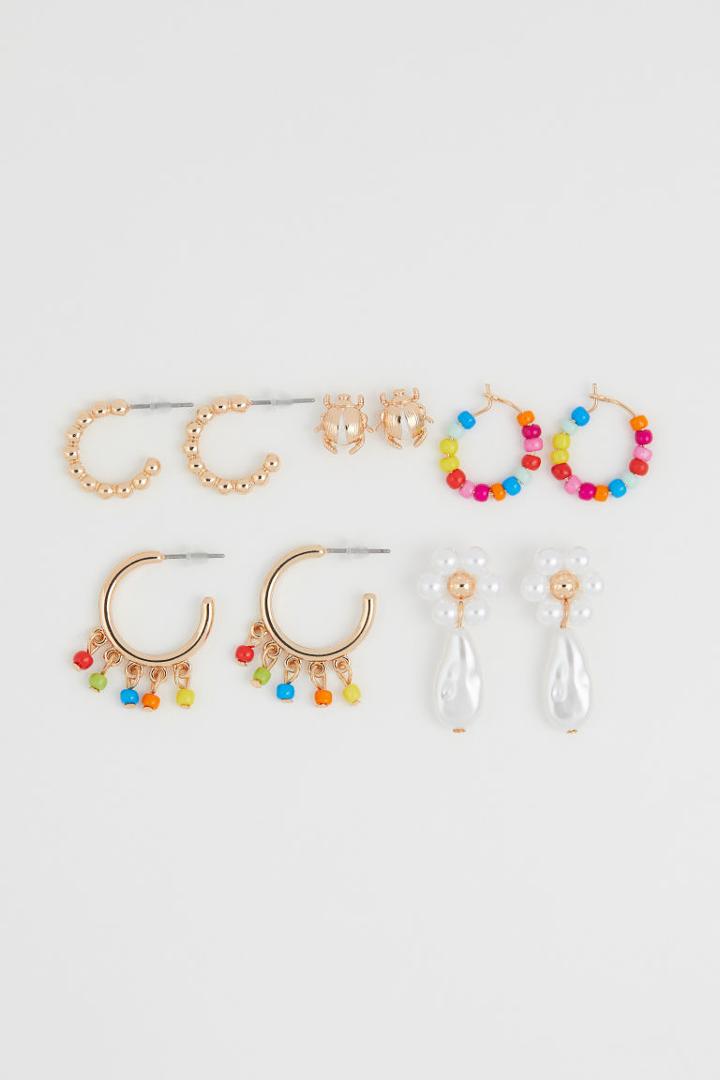 H & M - 5 Pairs Earrings - Gold