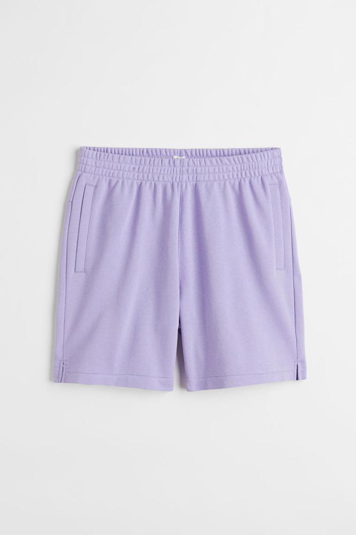 H & M - Relaxed Fit Sports Shorts - Purple