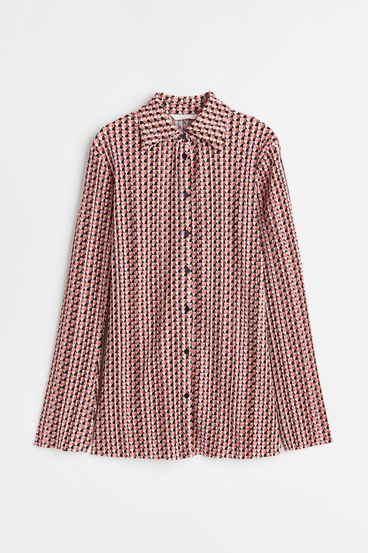 H & M - Textured Jersey Shirt - Black