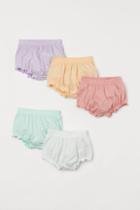 H & M - 5-pack Puff Pants - Purple