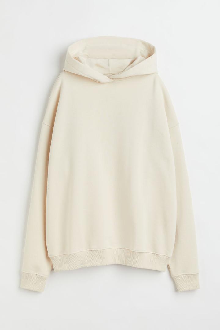 H & M - Cotton Hoodie - Beige