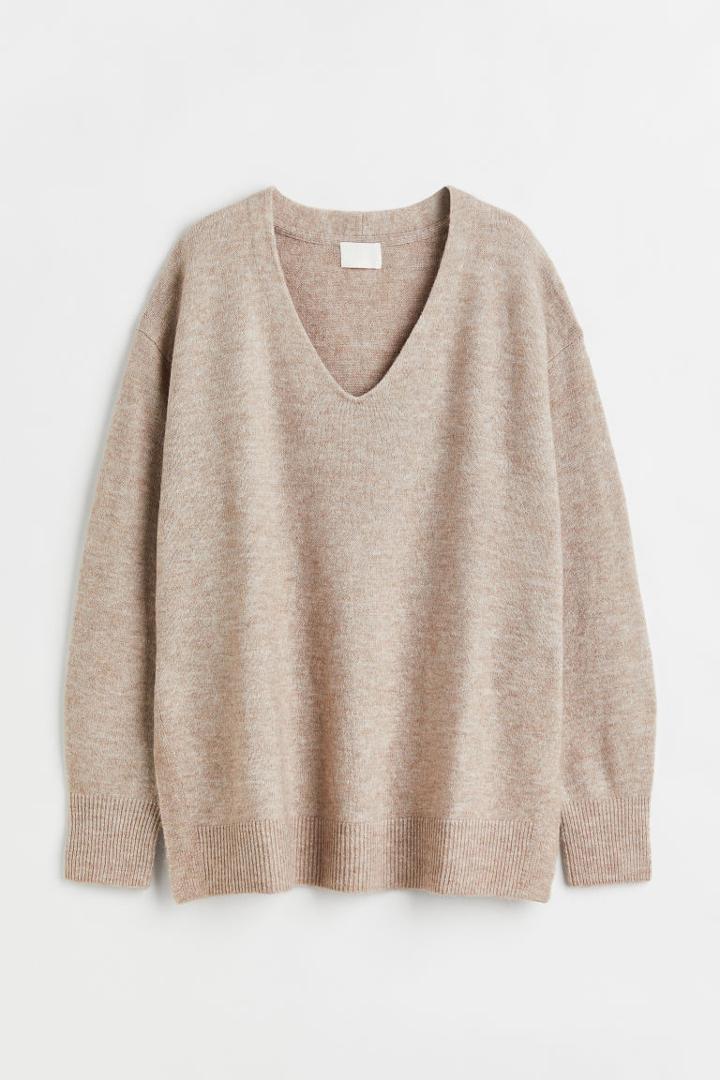 H & M - Oversized Sweater - Brown