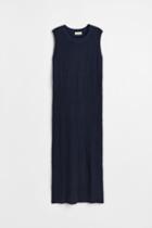 H & M - Cashmere-blend Rib-knit Dress - Blue
