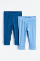 H & M - 2-pack Adjustable-fit Leggings - Blue