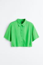 H & M - Boxy-style Shirt - Green