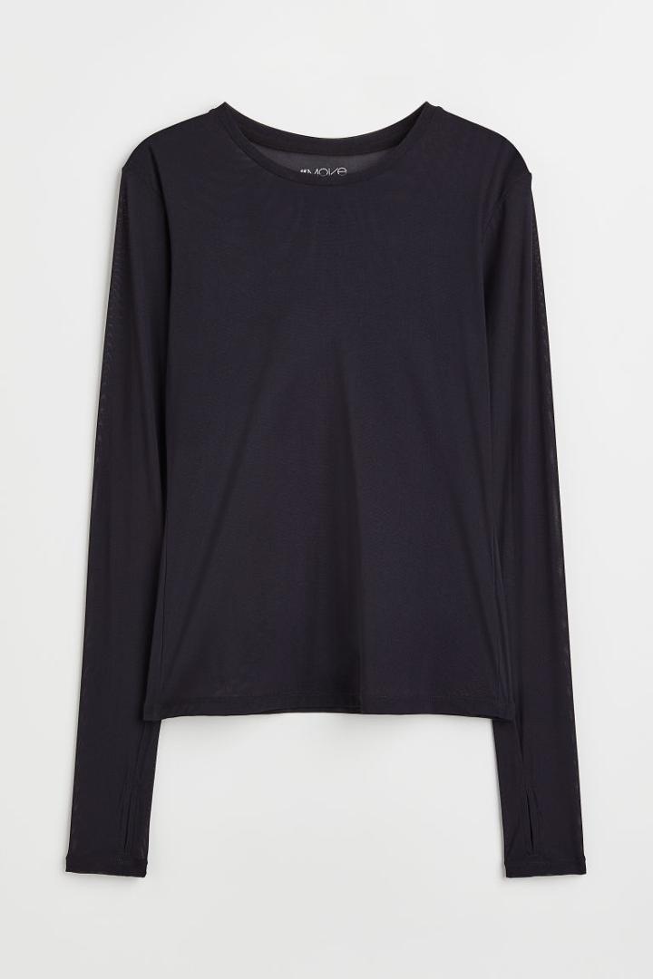 H & M - Mesh Sports Top - Black