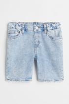 H & M - Comfort Stretch Loose Fit Denim Shorts - Blue