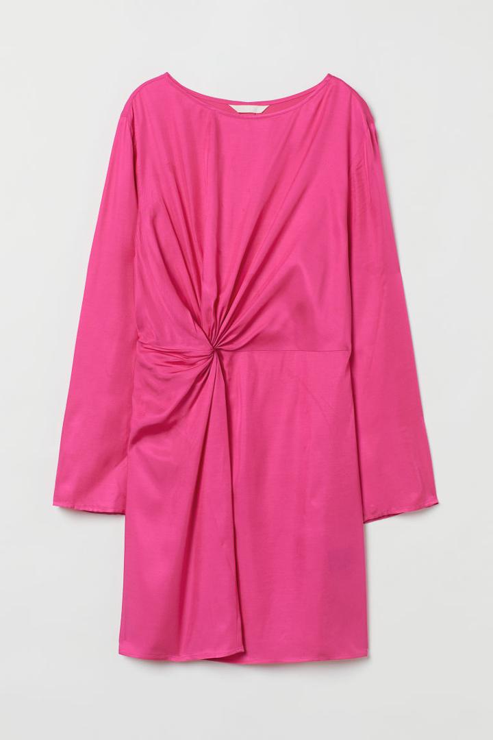 H & M - Draped Dress - Pink