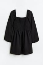 H & M - H & M+ Crped Dress With Smocking - Black