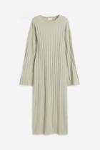 H & M - Rib-knit Merino Wool Dress - Green