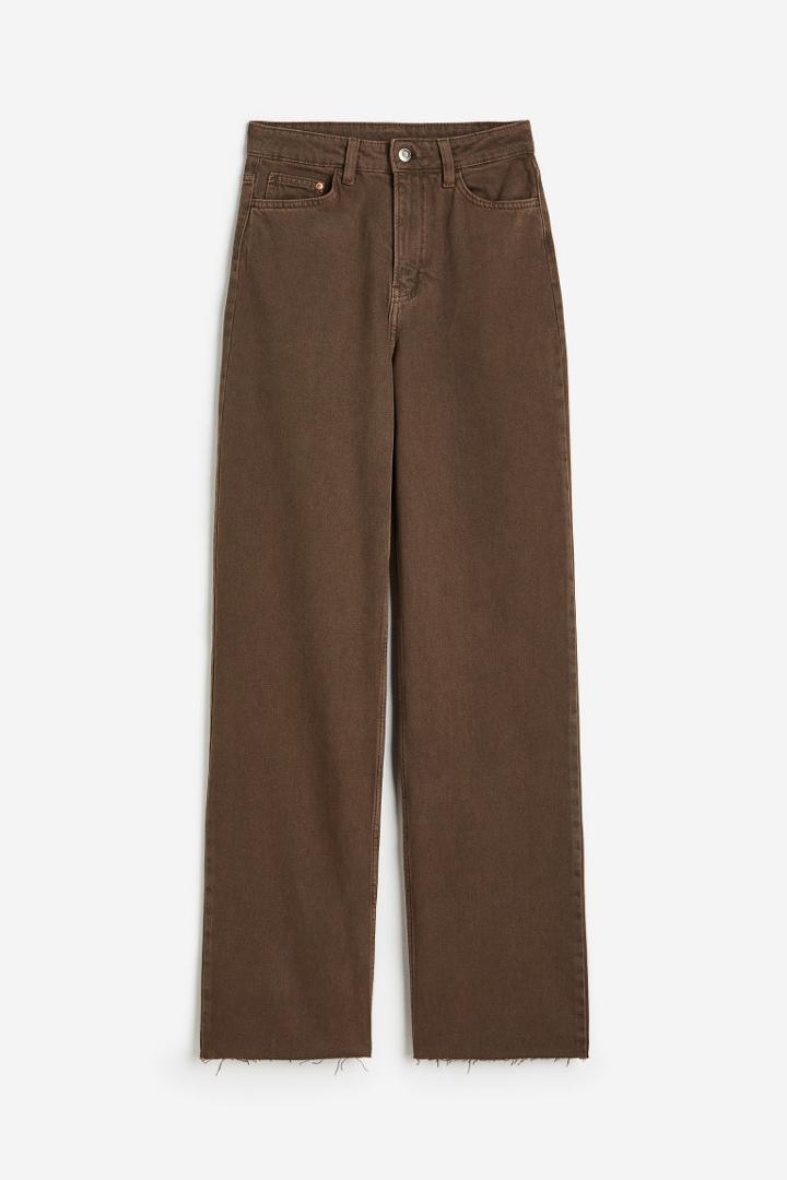 H & M - Wide Ultra High Jeans - Beige